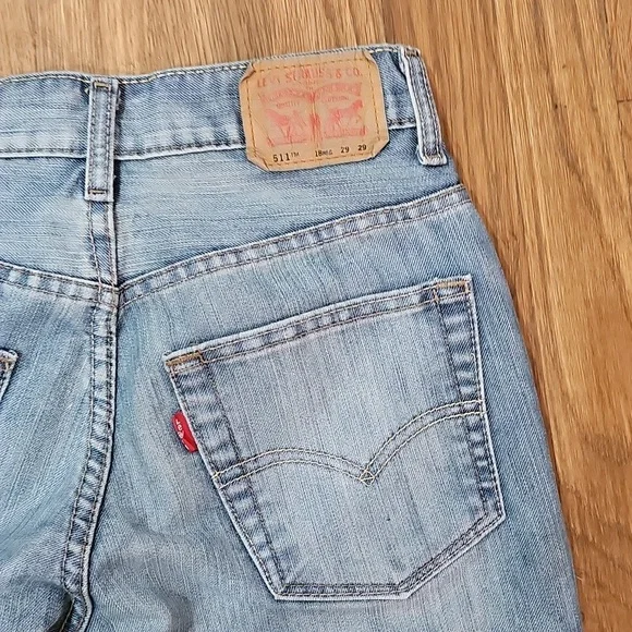 Levi's Light Blue Straight Jeans Sz 18 Sz 29 Vintage Soft - Picture 8 of 8